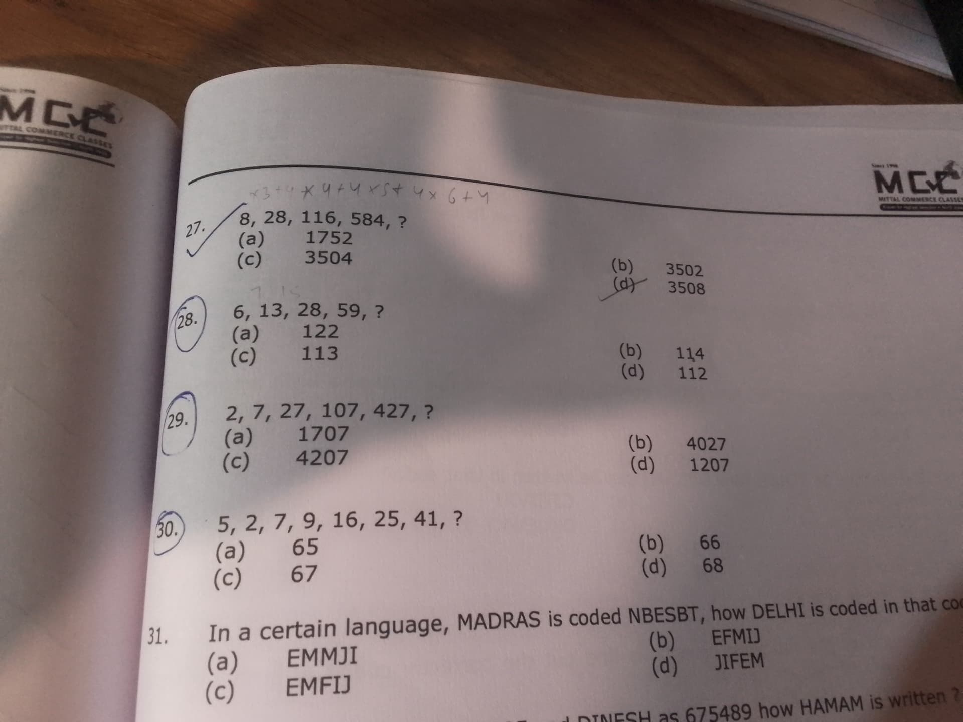 Image attached to the doubt: Please tell 28,29,30