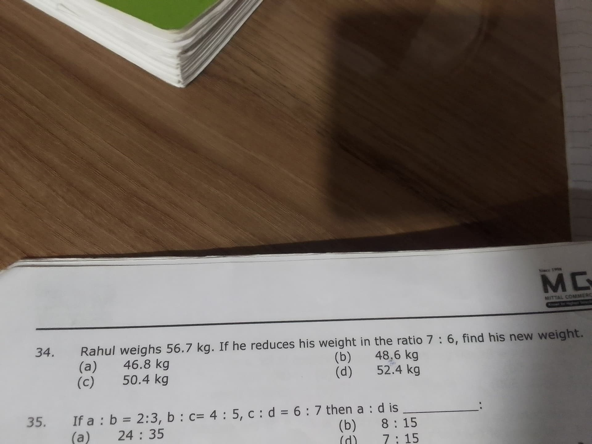 Image attached to the doubt: Please tell 34
