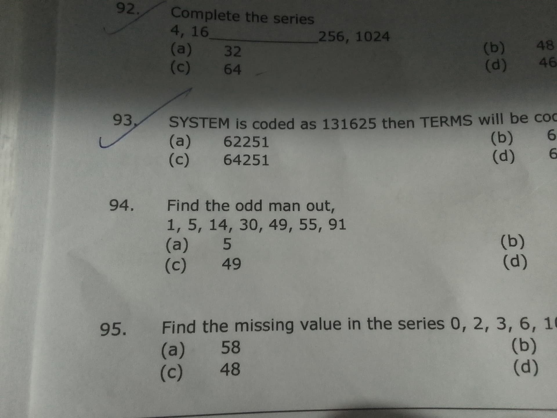 Image attached to the doubt: Please tell this question 94