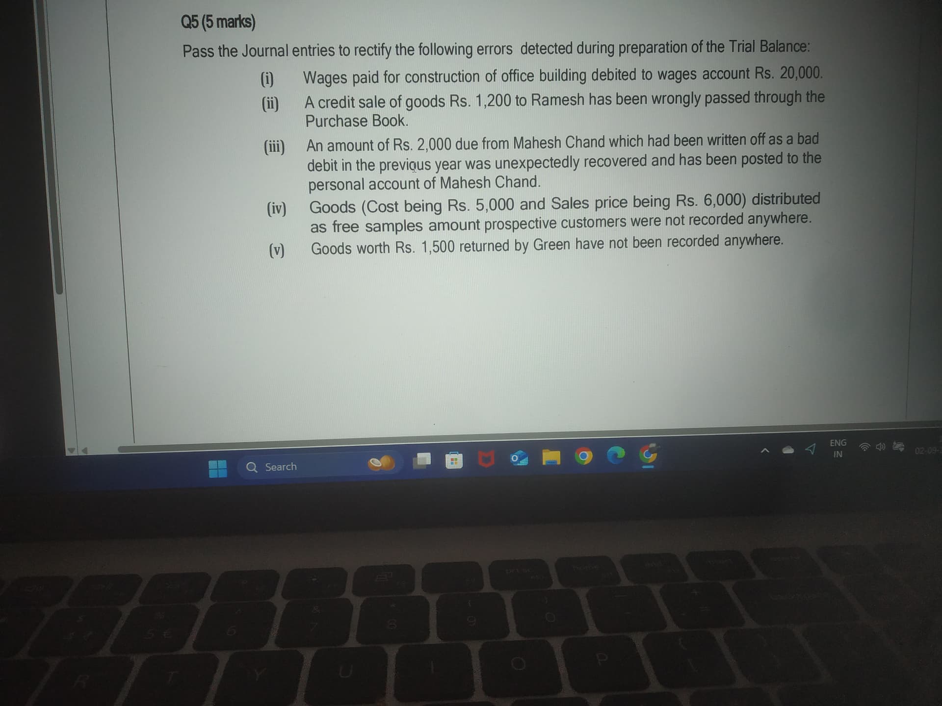 Image attached to the doubt: Whats the solution?