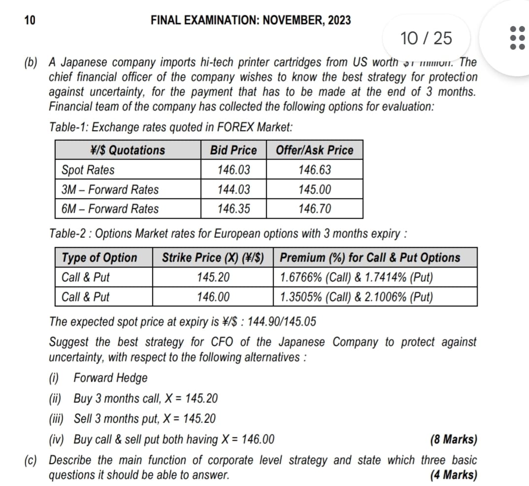 Image attached to the doubt: Can anyone tell that Pay off at Put option will be calculated in 2nd and 3rd…