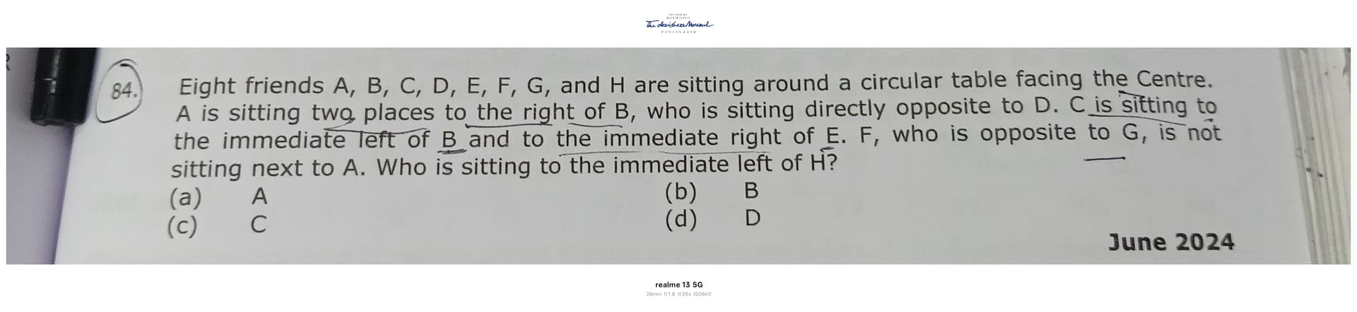 Image attached to the doubt: Solve this problem