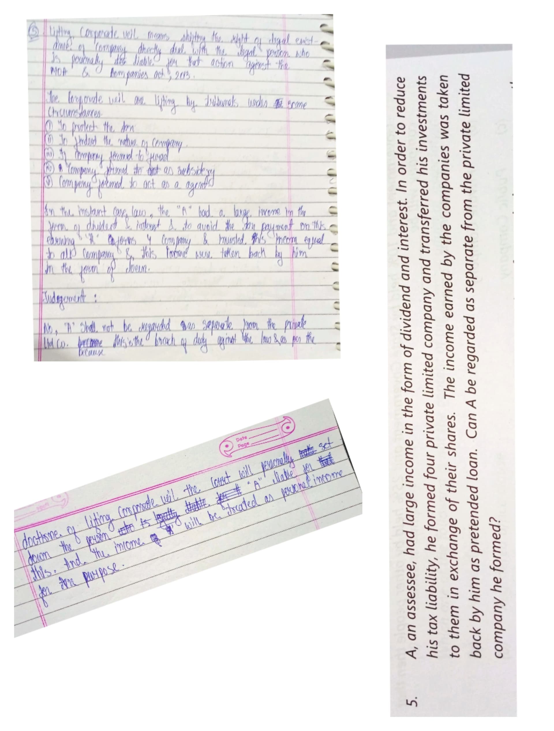 Image attached to the doubt: Can anyone help me with this question whether the answer is correct or not ?