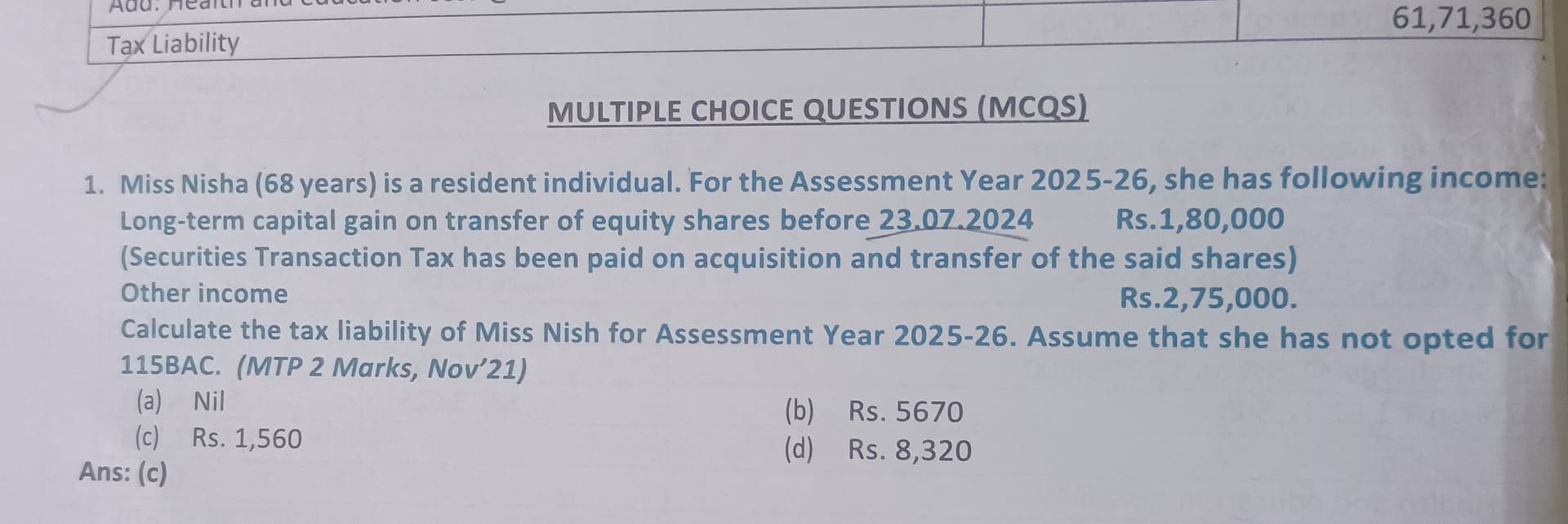 Image attached to the doubt: Pls solve this question with steps