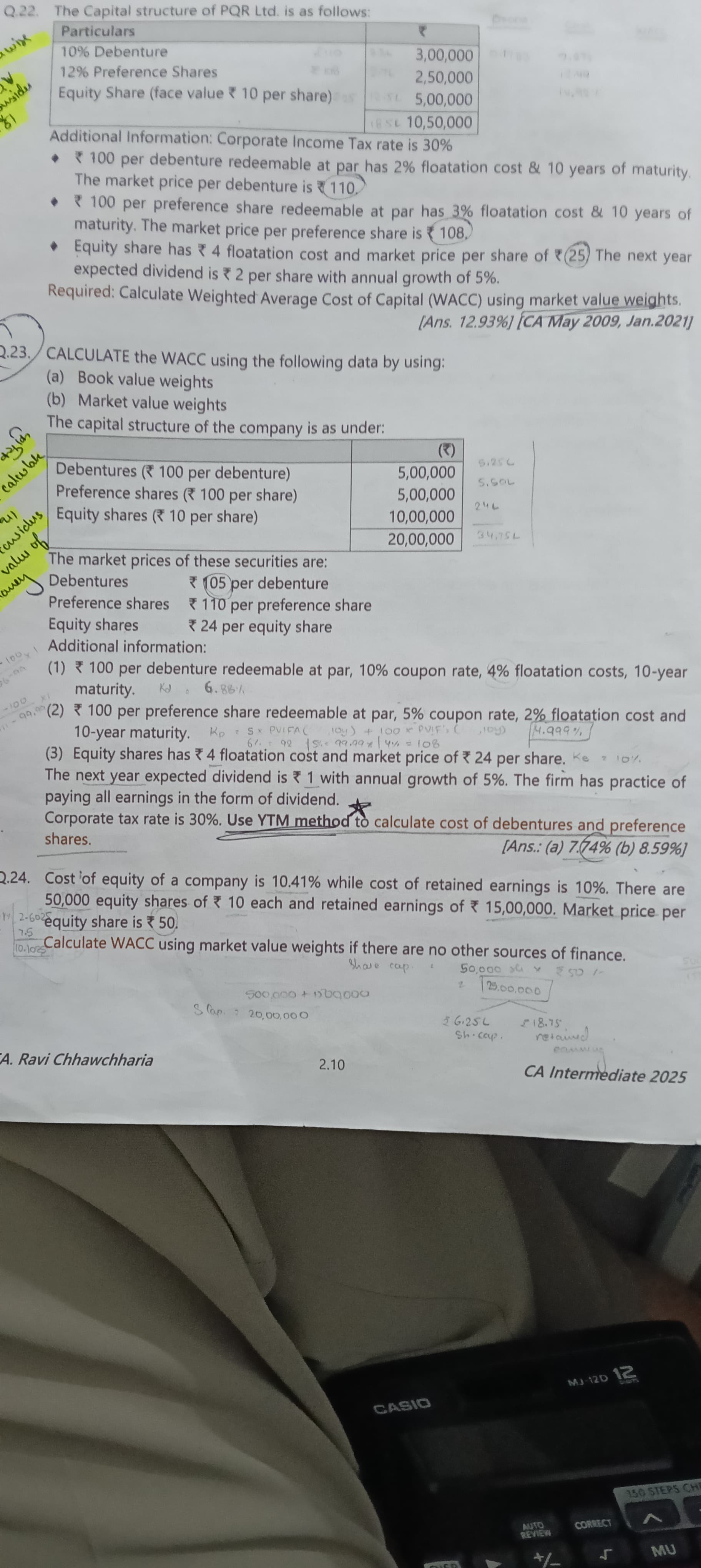 Image attached to the doubt: Can anybody solve 23 que