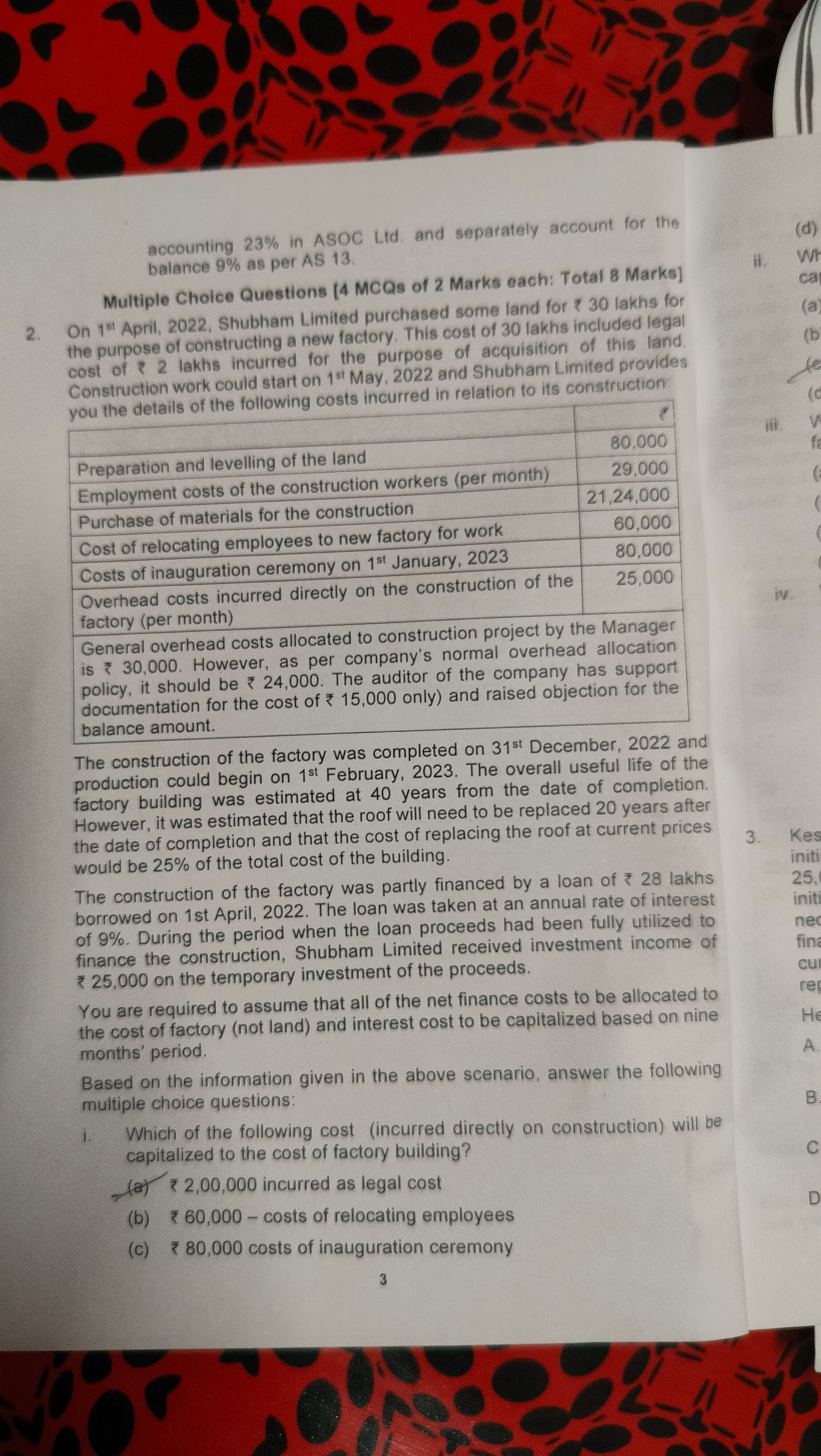 Image attached to the doubt: Can anyone help me to find out what will be the carrying amount (value after…