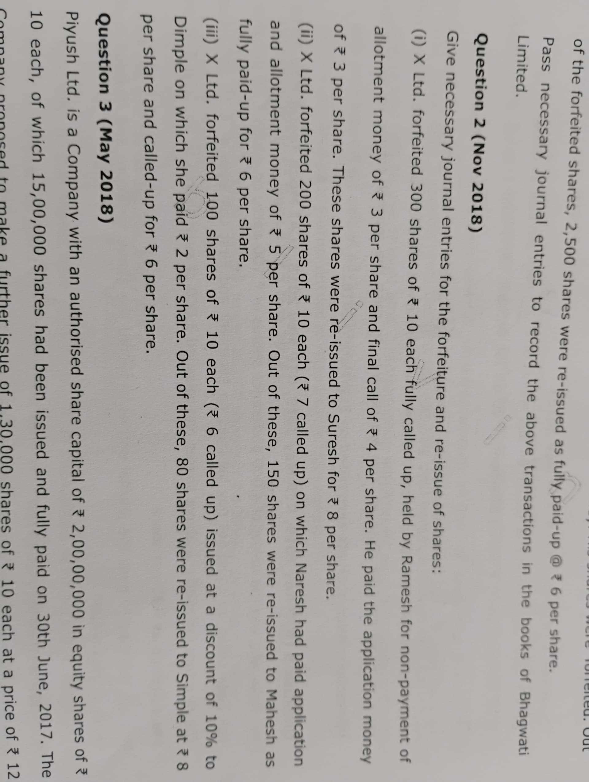 Image attached to the doubt: Question no 2