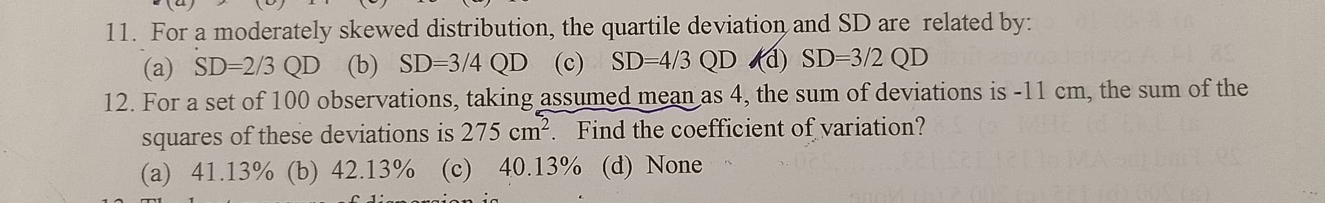 Image attached to the doubt: Answer q no 12