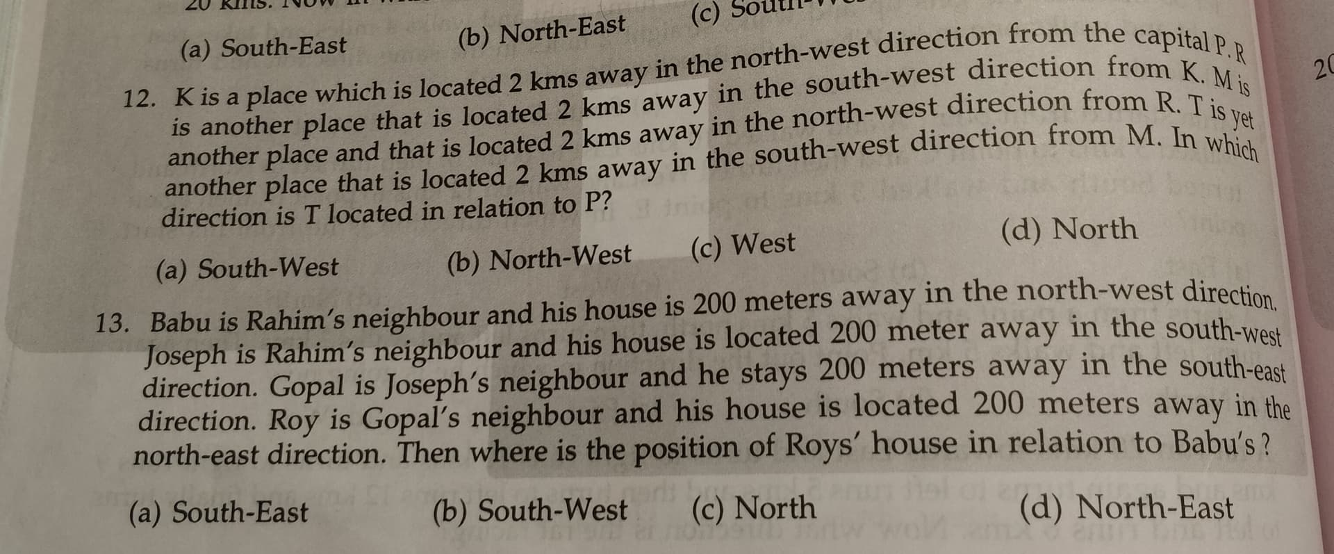 Image attached to the doubt: Solve 12 and 13 and please send me the rough diagram