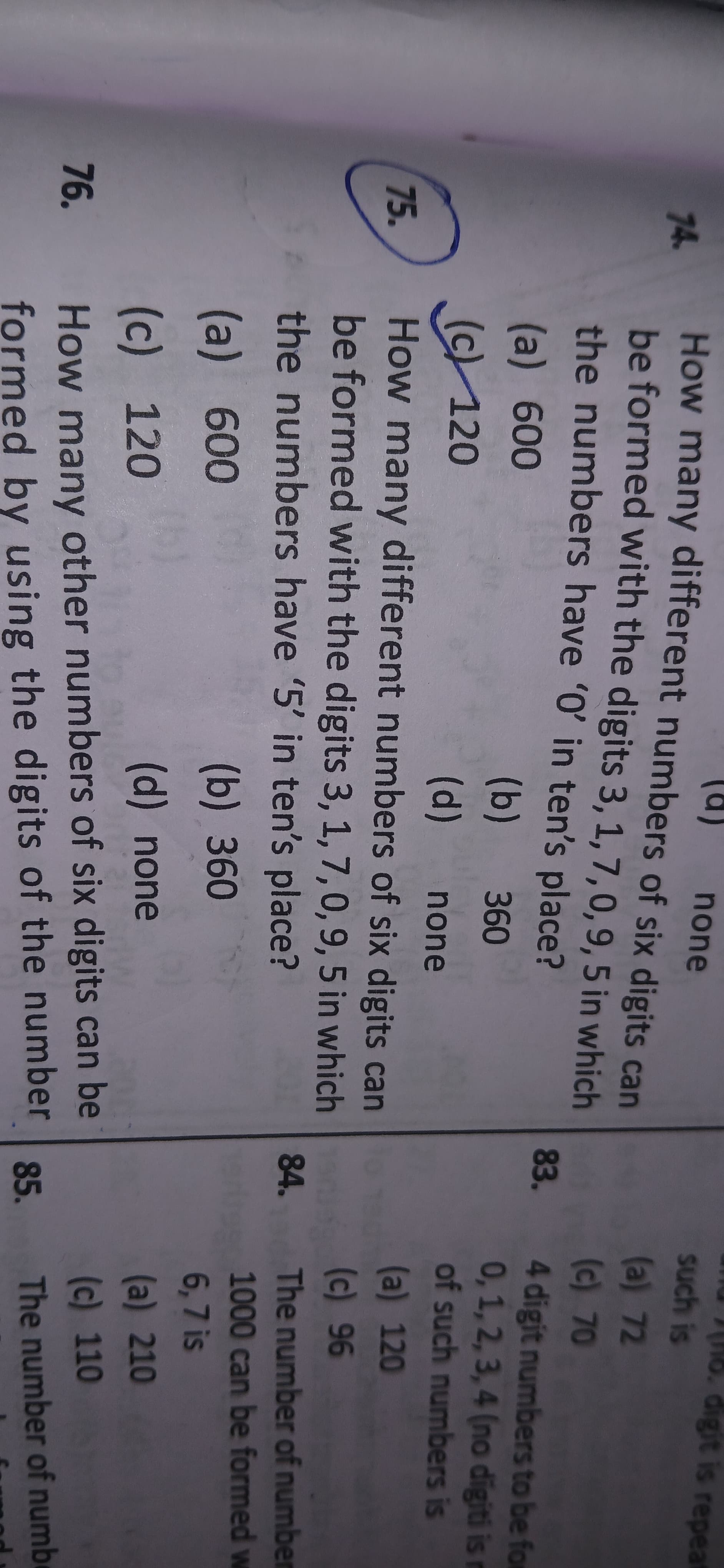Image attached to the doubt: Can anyone give me written solution for question no 75