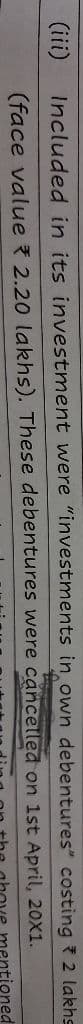 Image attached to the doubt: Any one can please solve this adjustment of BUY BACK along with explanation