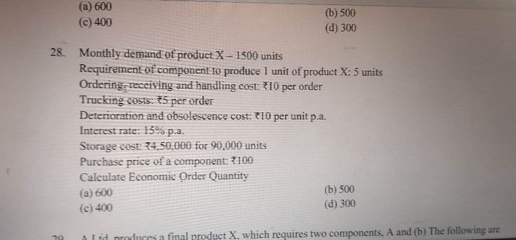 Image attached to the doubt: How to solve this question