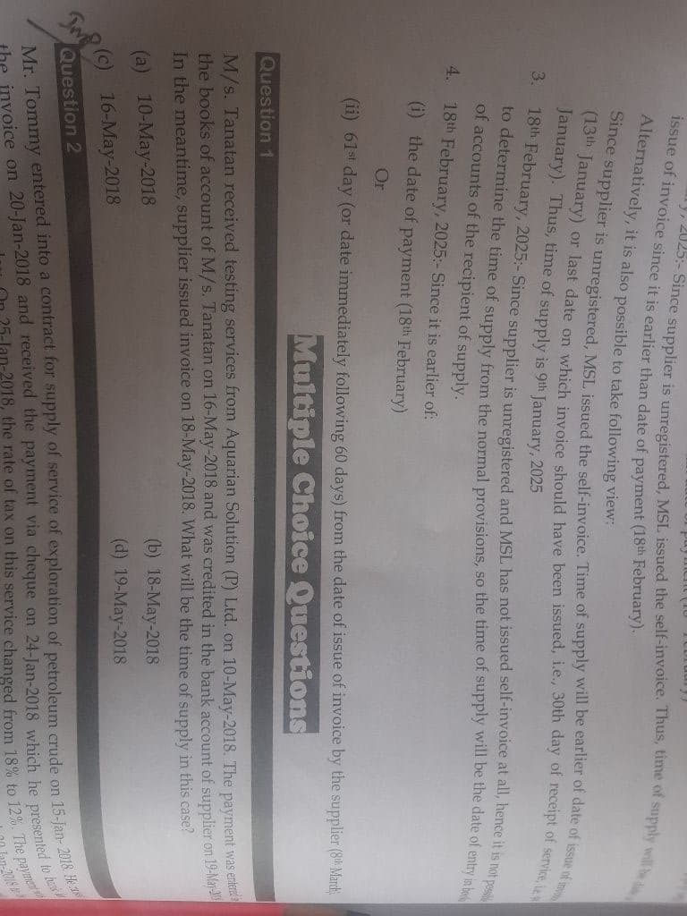 Image attached to the doubt: Question 1 can anyone give answer i have answer but I think it is wrong which…