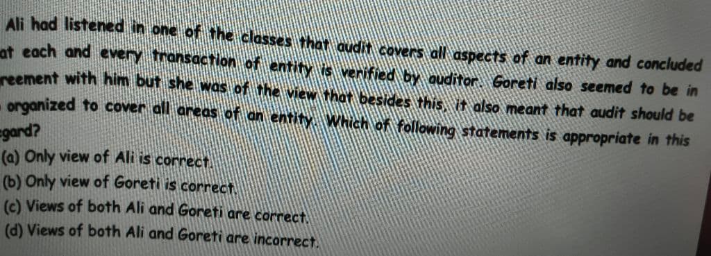 Image attached to the doubt: What is the answer or this and Why.