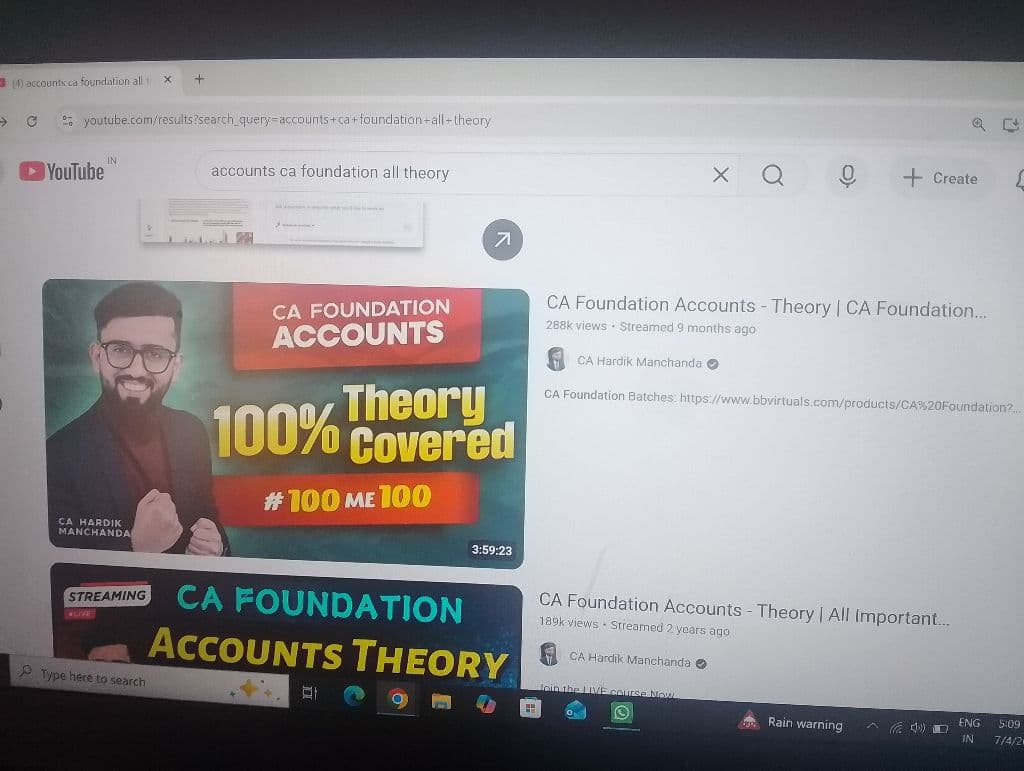 Image attached to the doubt: If anyone have ca hardik manchanda theory Note?? account