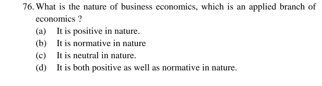 Image attached to the doubt: Nature and scope of business eco chapter I don't get this ques. Whoever knows…