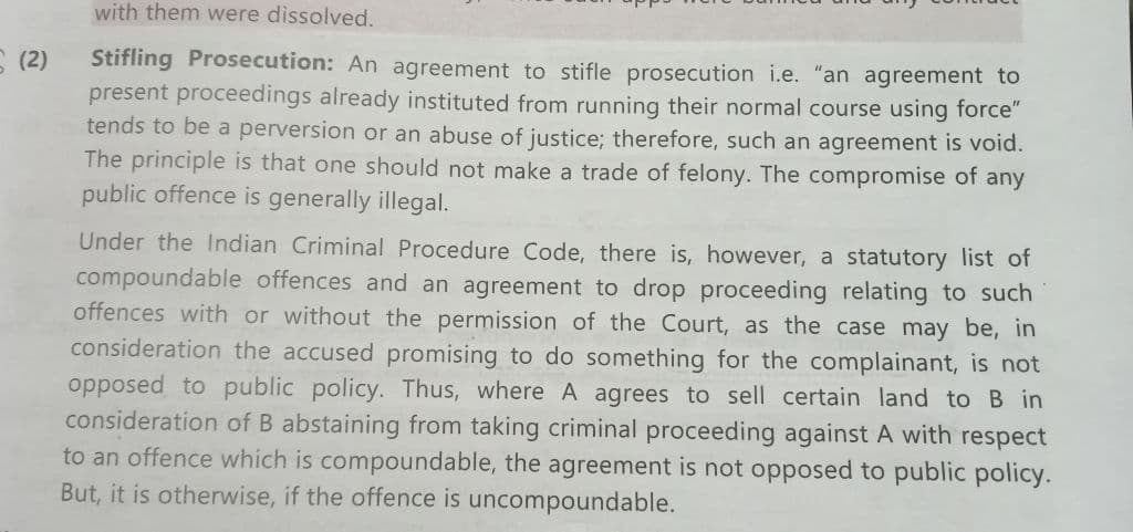 Image attached to the doubt: Explain this in simple words from chapter Indian contract act (unit 3), topic…