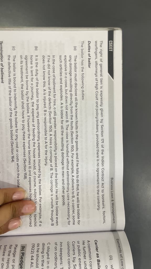 Image attached to the doubt: Duties of bailer