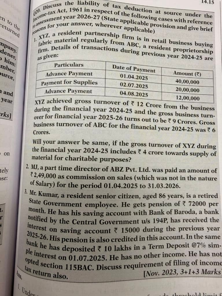 Image attached to the doubt: I want to know correct answer regarding this question with proper explanation