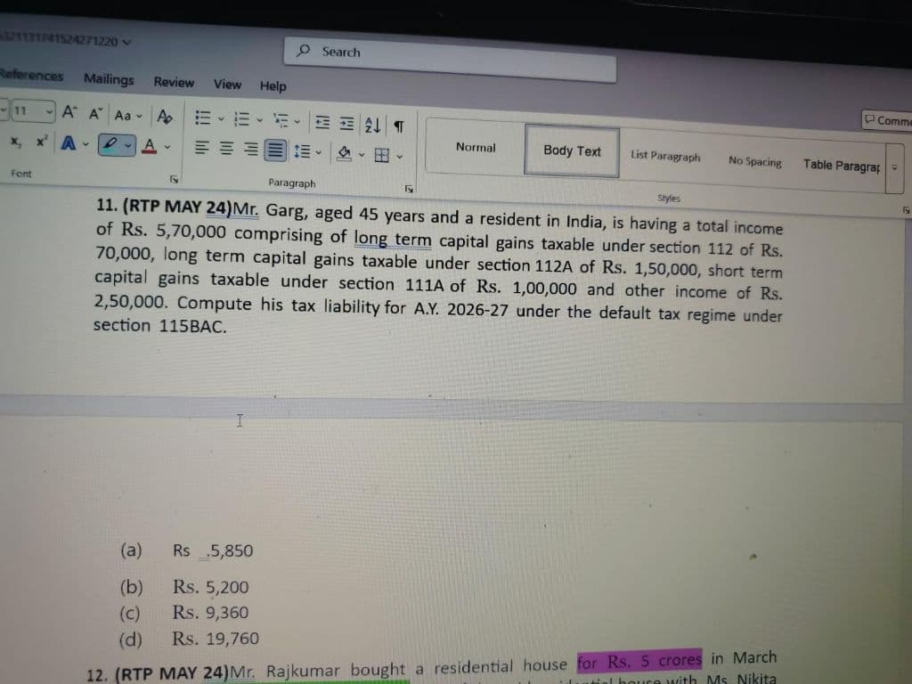 Image attached to the doubt: Please solve this question and give steps