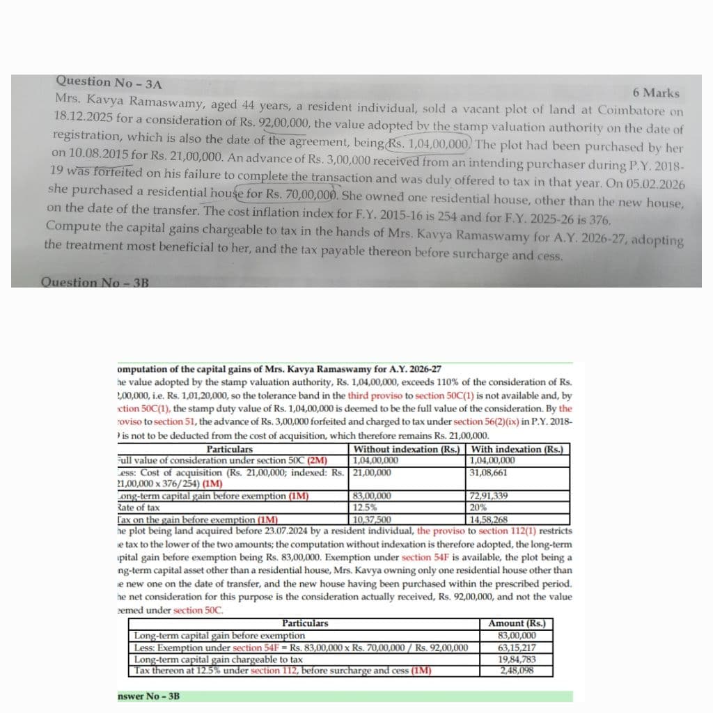 Image attached to the doubt: Hey can you please tell me why did they consider net sale consideration as…