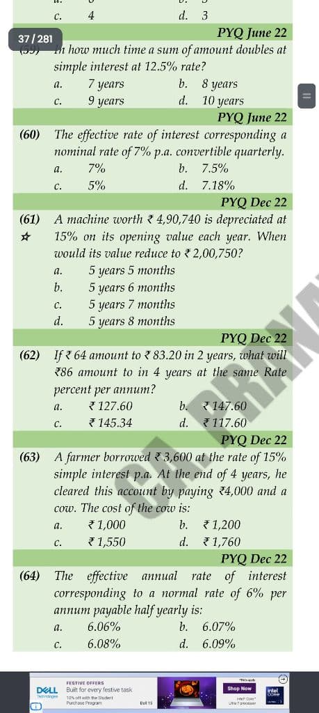 Image attached to the doubt: Q .61