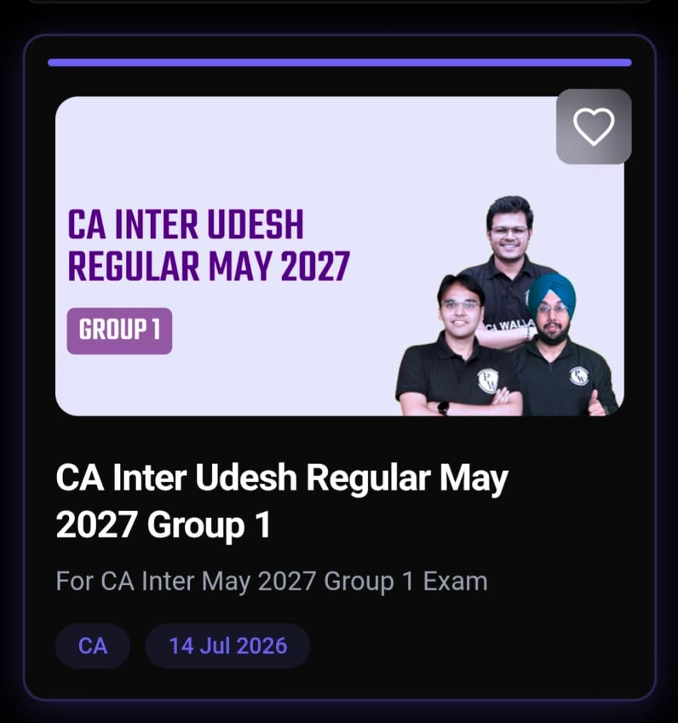 Image attached to the doubt: CA Inter Udesh Regular May 2027