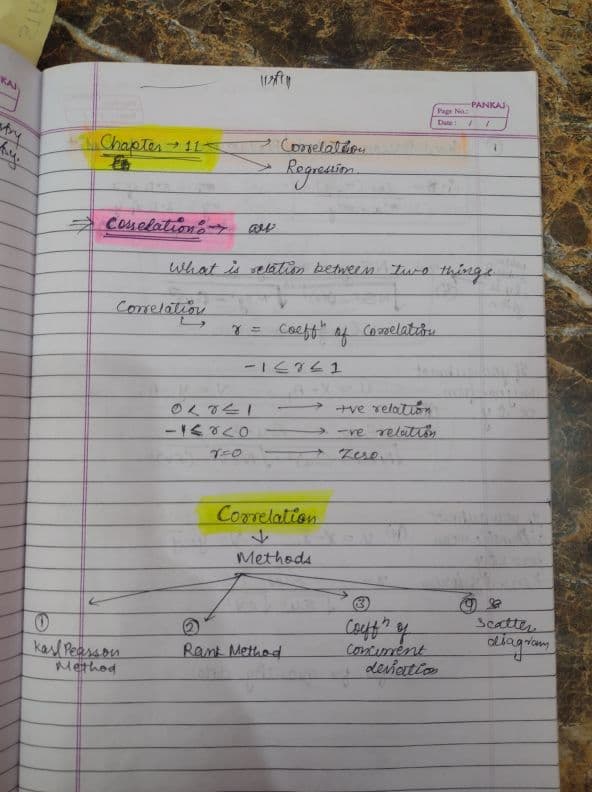 First page of Correlation & regression