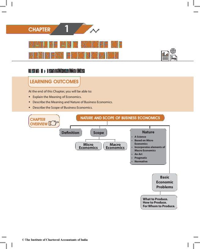 First page of Chapter 1 Nature and Scope of Business Economics
