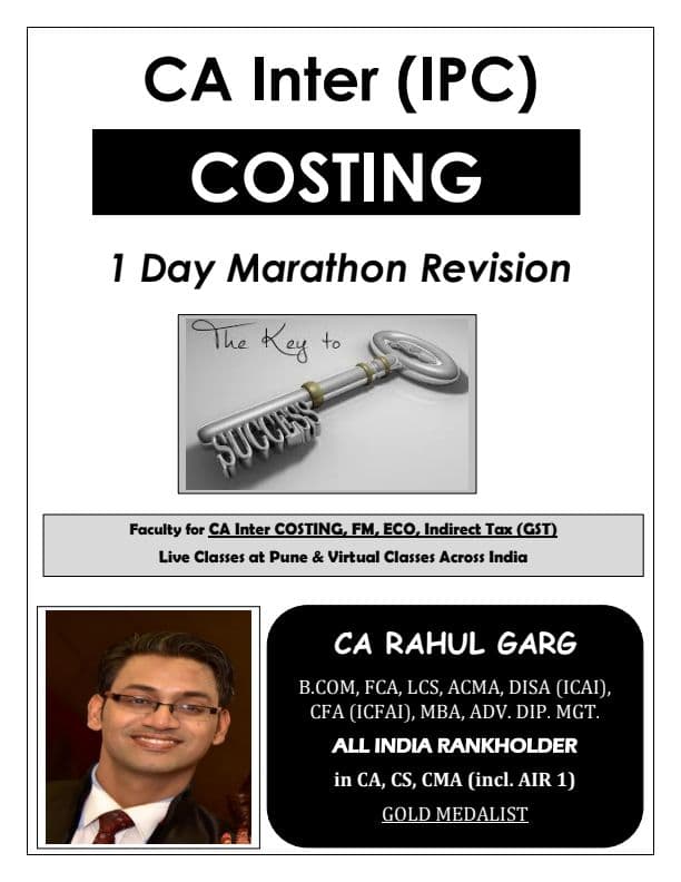 First page of Marathon Notes by CA Rahul Garg