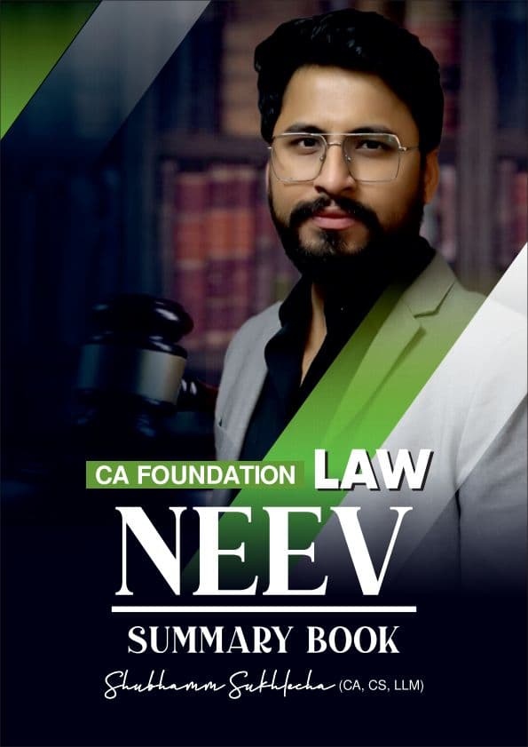 First page of SUMMARY NOTES (CA FOUNDATION LAW)