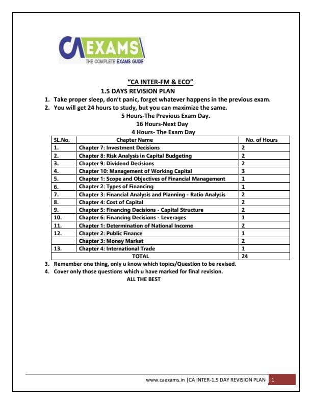 First page of 1.5 Strategy for ca inter FM ECO.