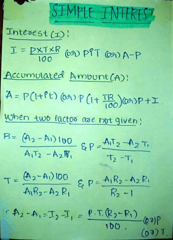 First page of TIME VALUE OF MINEY formulas for ca foundation