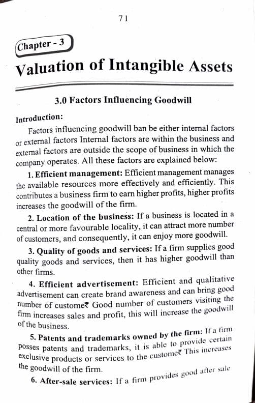 First page of Valuation of intangible assests