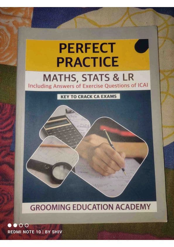 First page of Maths perfect practice book