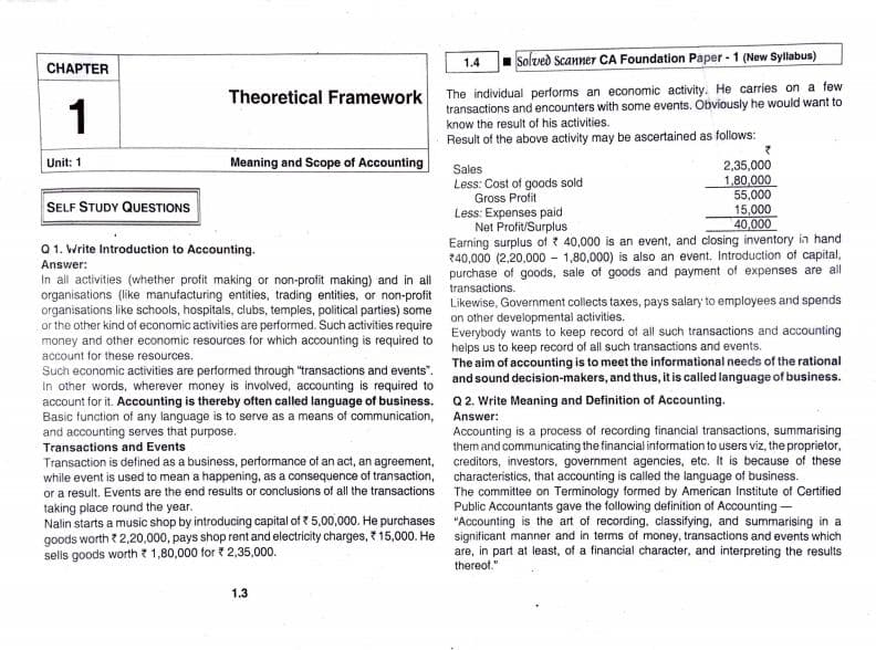 First page of Ca foundation scanner for accounts
