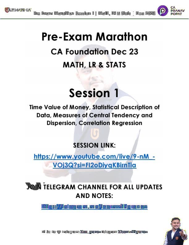 First page of MATHS MARATHON