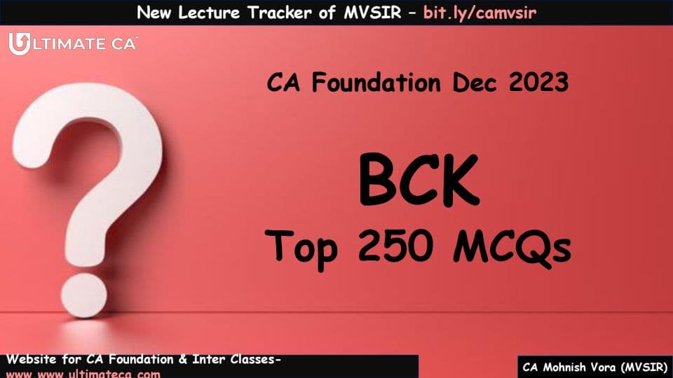 First page of Bck vvvvvi mcqs #top250 mcqs last salute to bck