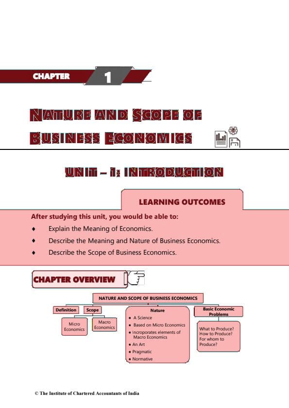 First page of Chapter ist Business economics