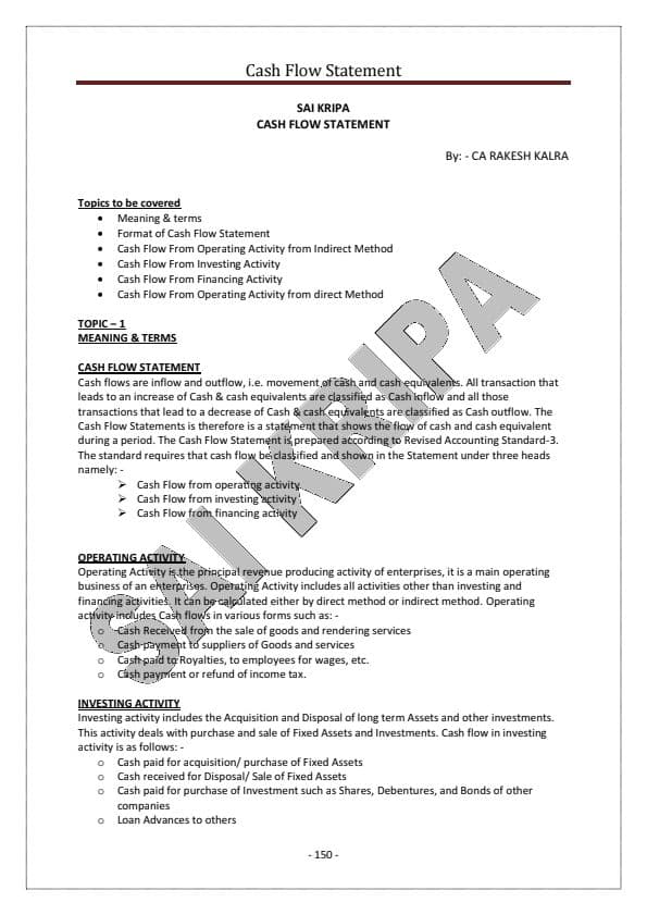 First page of Consolidated financial statements RAKESH KALRA