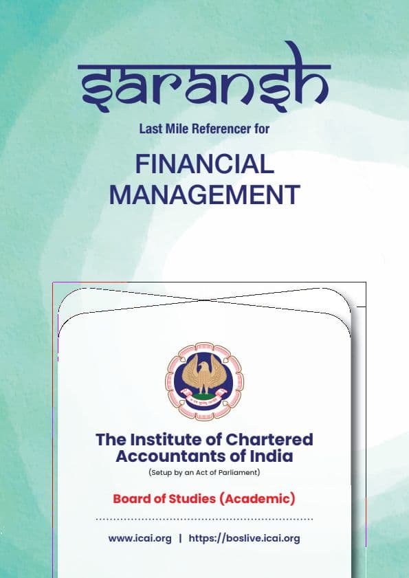 First page of FM Saransh ICAI