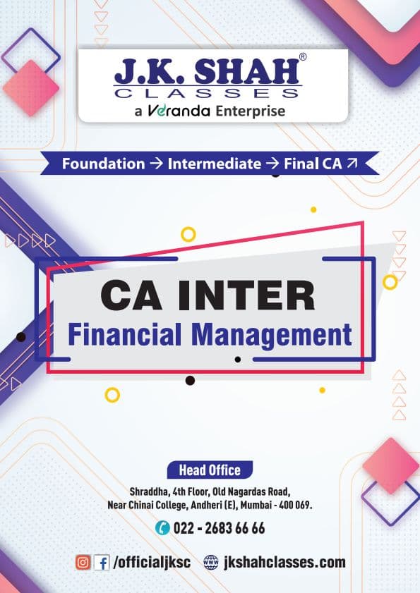 First page of CA INTERMEDIATE JK SHAH - FINANCIAL MANAGEMENT NOTES