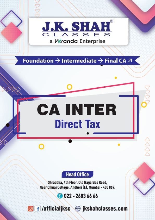 First page of CA - INTERMEDIATE JK SHAH : DIRECT TAX NOTES