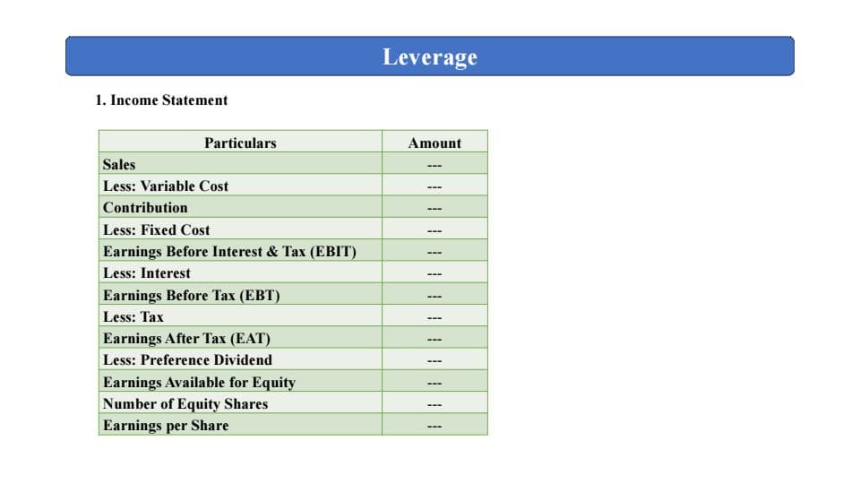 First page of Fm summary notes - Leverage