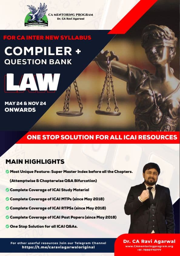 First page of CA inter Law Compiler