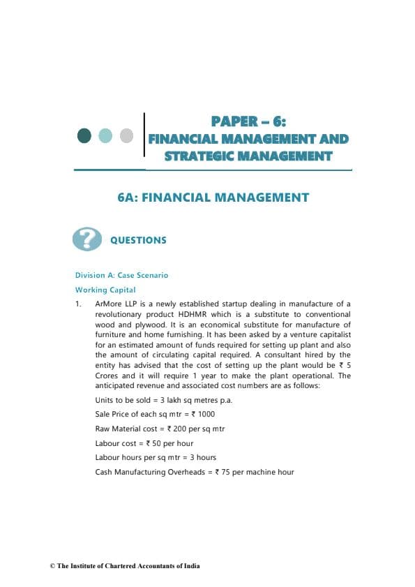 First page of Rtp issued by icai