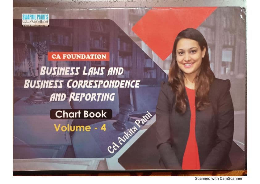 First page of Business Law Chart book - Ankita Patni
