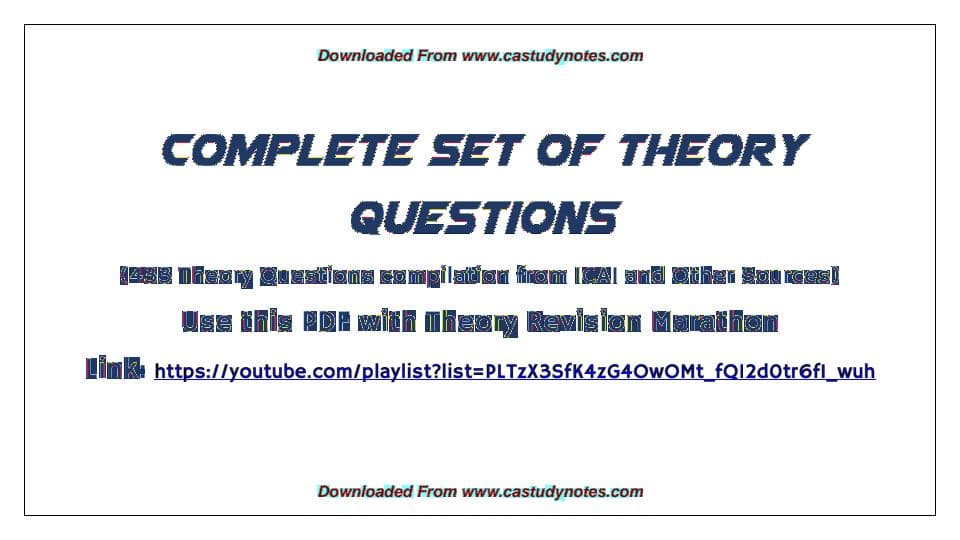 First page of Complete Set of Theory Questions of Statistics ( Quantitative Aptitude)