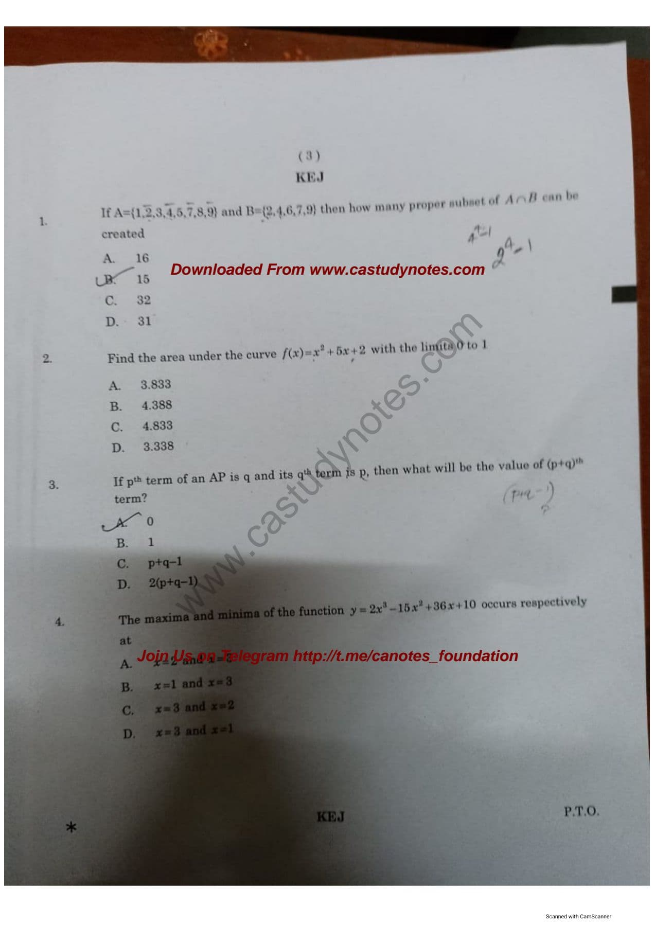 First page of ICAI PYQ ( Paper-3 Quantitative Aptitude ) Dec-22 Foundation exam's Question Paper !