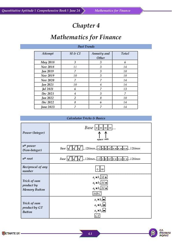 First page of Pranav popat sir .. pdf of maths for finance